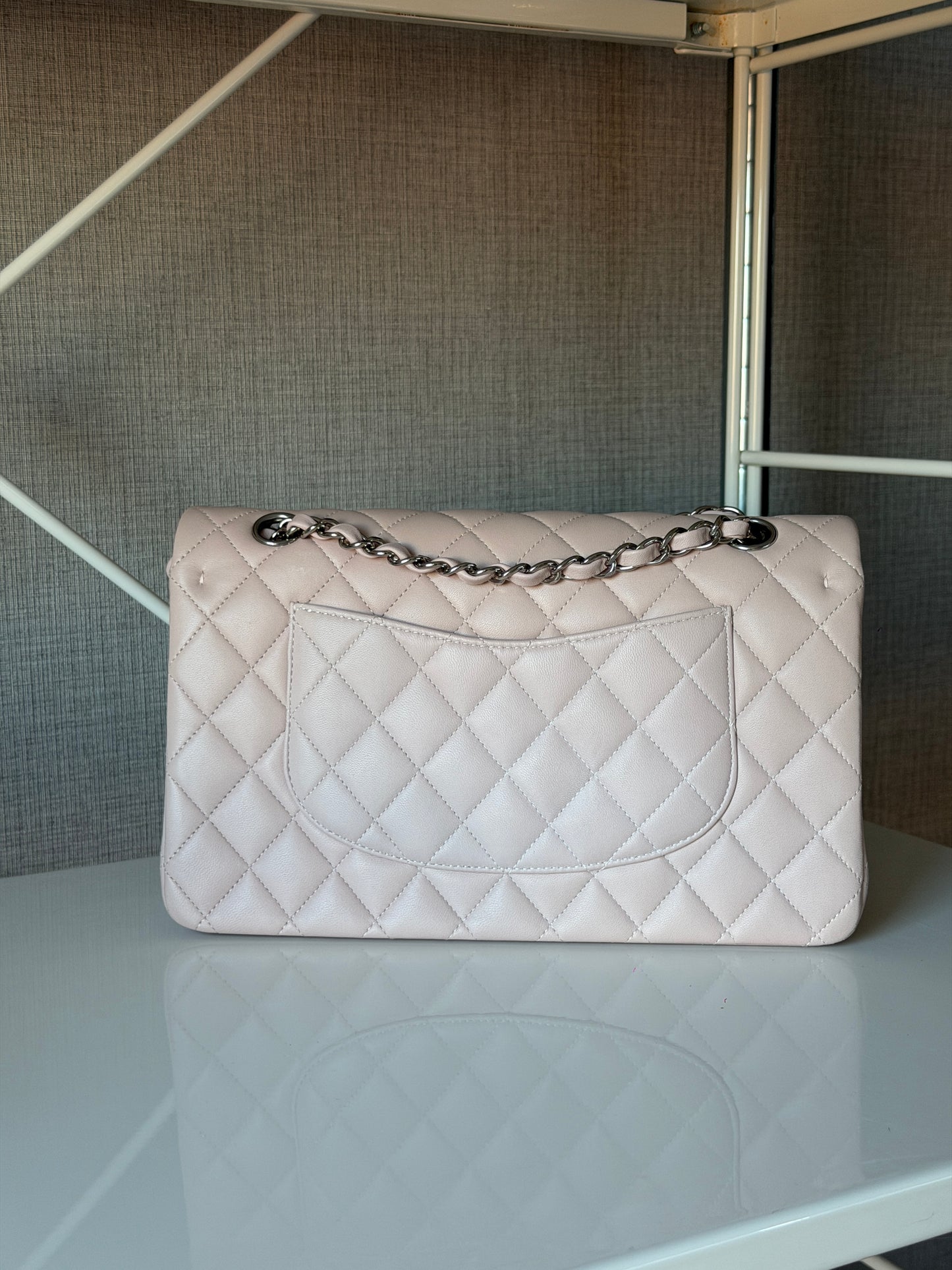 Chanel 2014S Light Pink Lambskin Medium Classic Flap