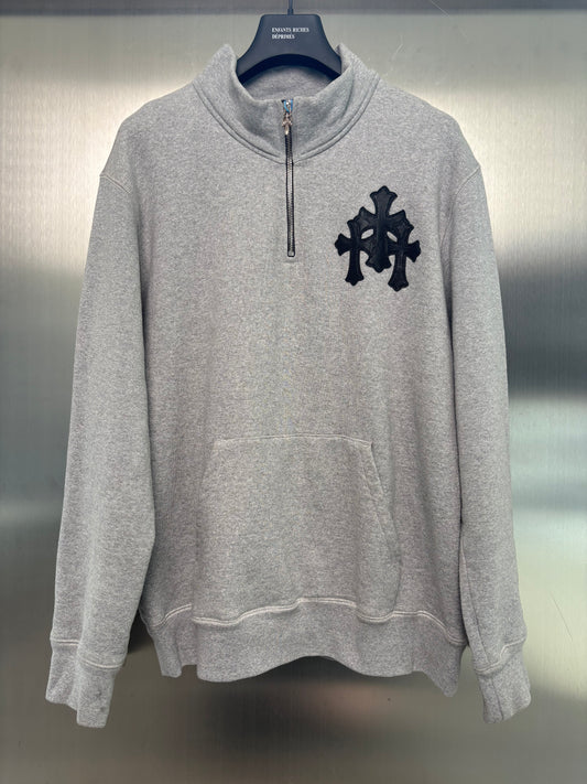 Chrome Hearts Cross patches half zip PaperJam hoodie