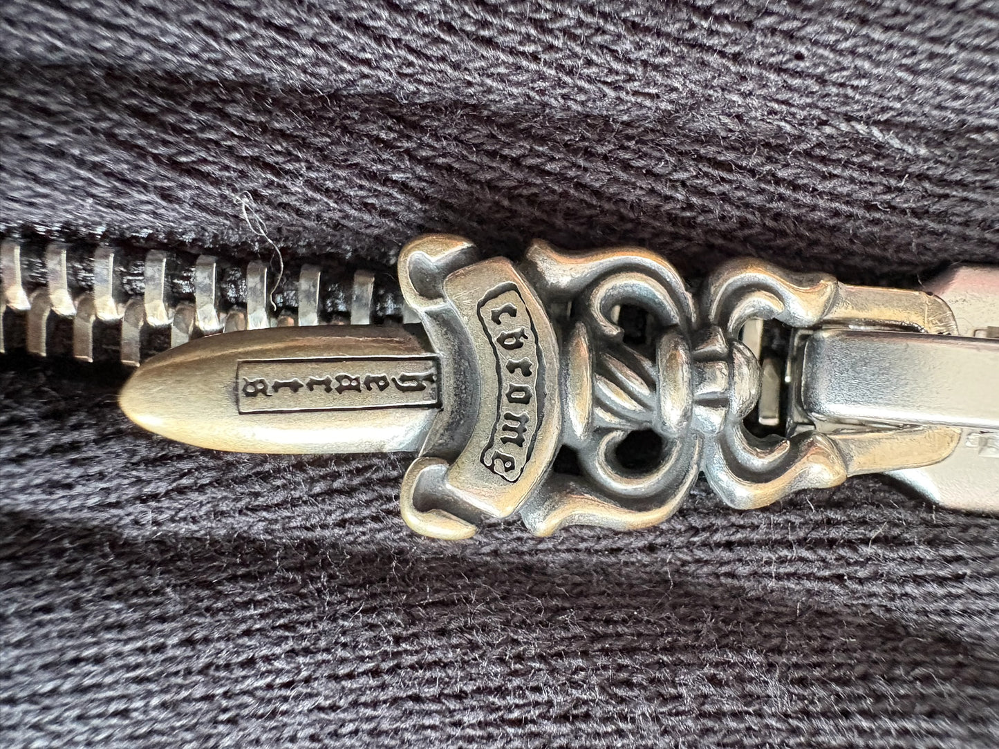 Chrome Hearts paperjam patches half zip hoodie