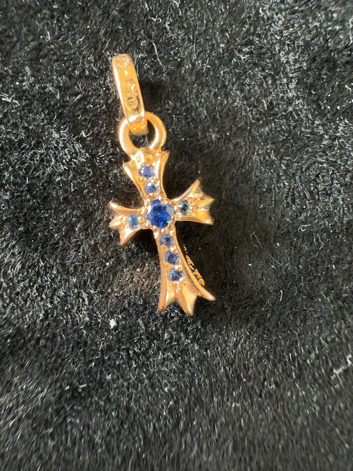 Chrome Hearts 22k Sapphire Babyfat Pendant