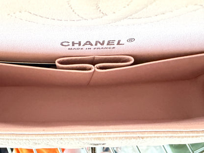 Chanel 2016 Caviar Leather Light Pink Medium Classic Flap