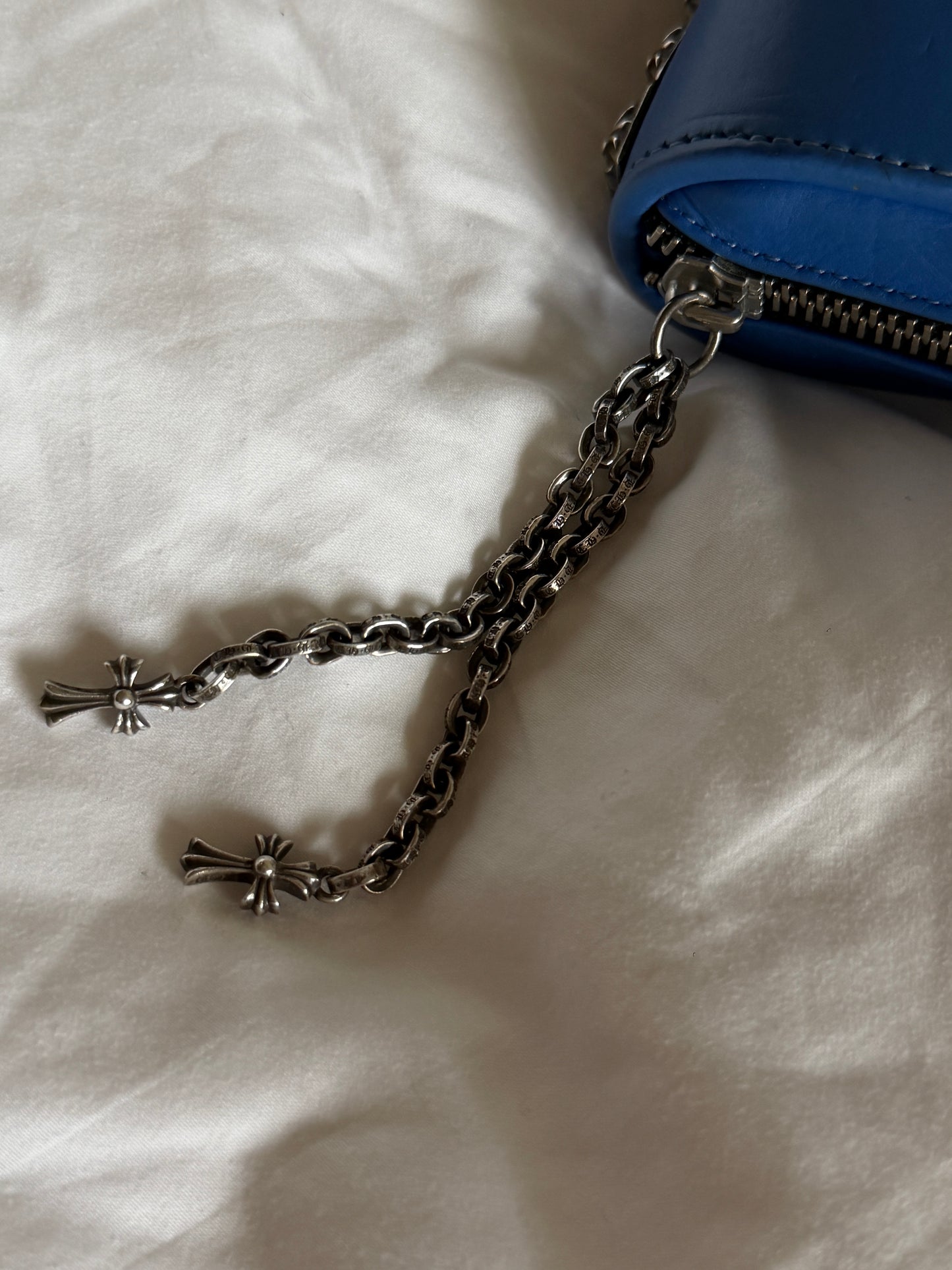 Chrome Hearts Blue Silver Heart Logo Agenda Book