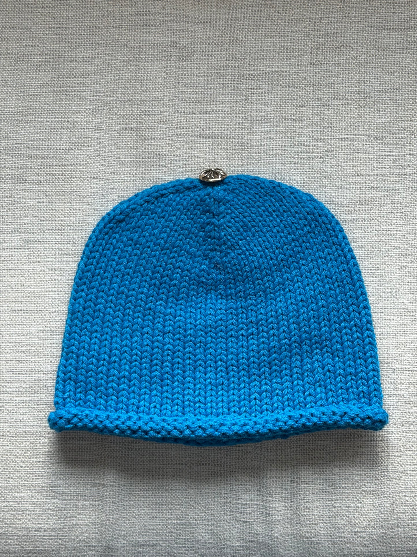 Chrome Hearts Rare Purple Cross Patch Blue Beanie