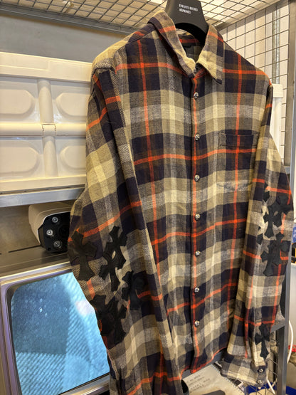 Chrome Hearts Cross Patches Button Up Shirt