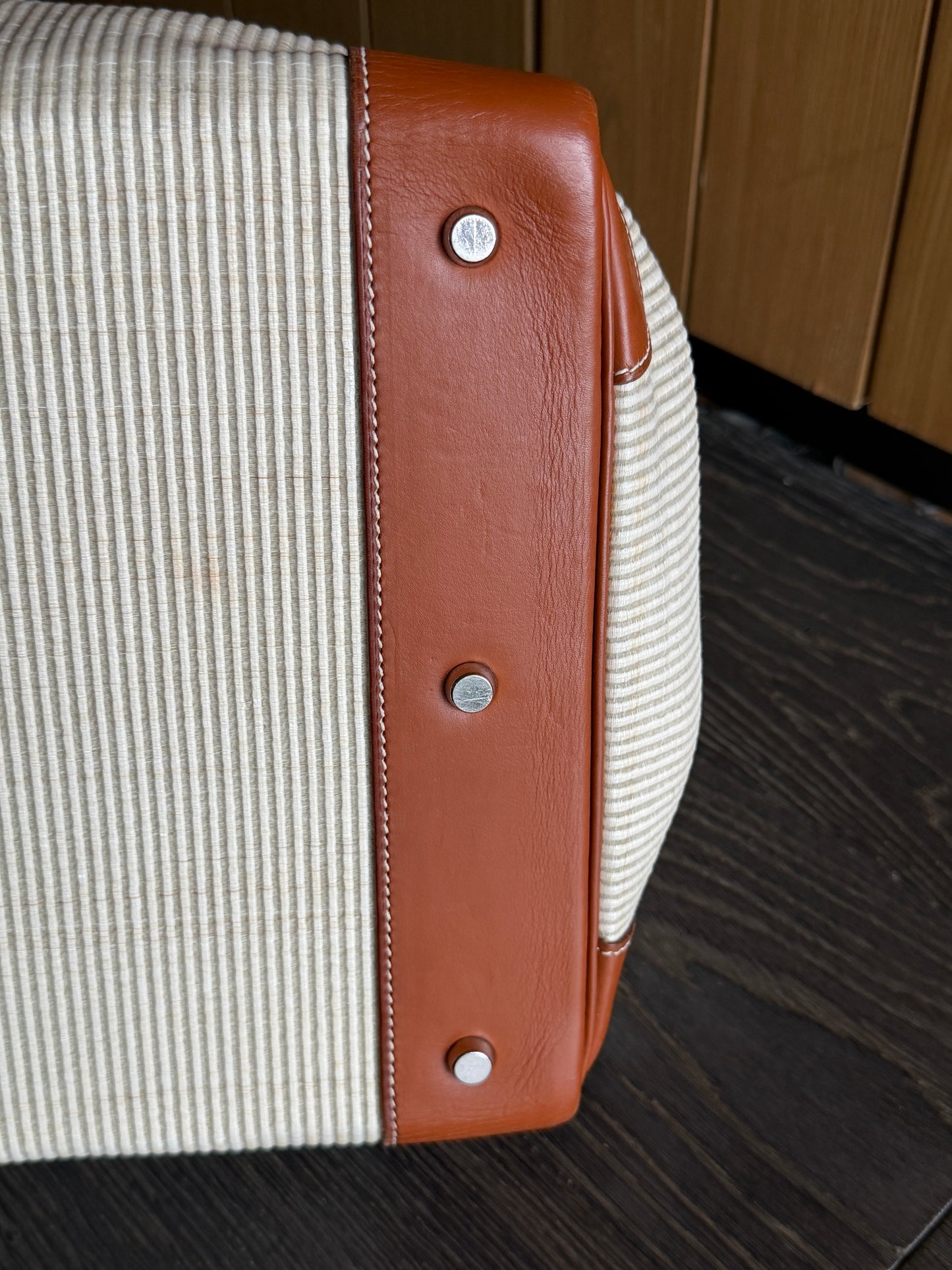 Hermes RARE HAC 45 Crinoline Barenia Leather Travel Bag