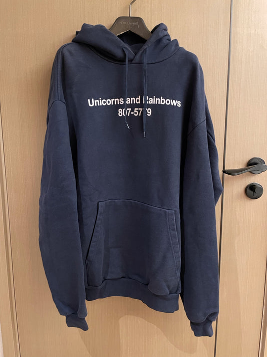 Vetements FW18 limited unicorn hoodie