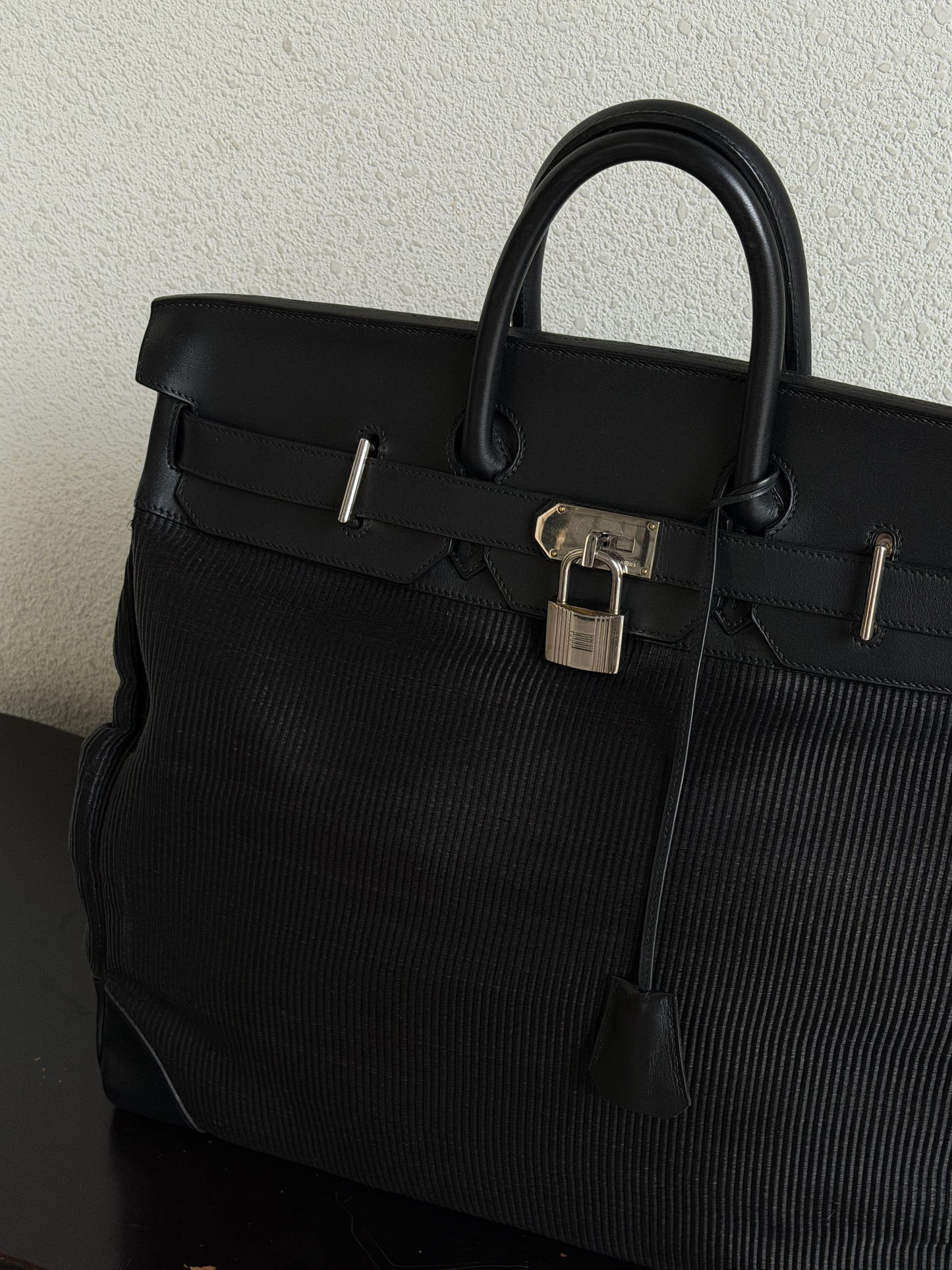 Hermes HAC 50 Crinoline Barenia Black Palladium