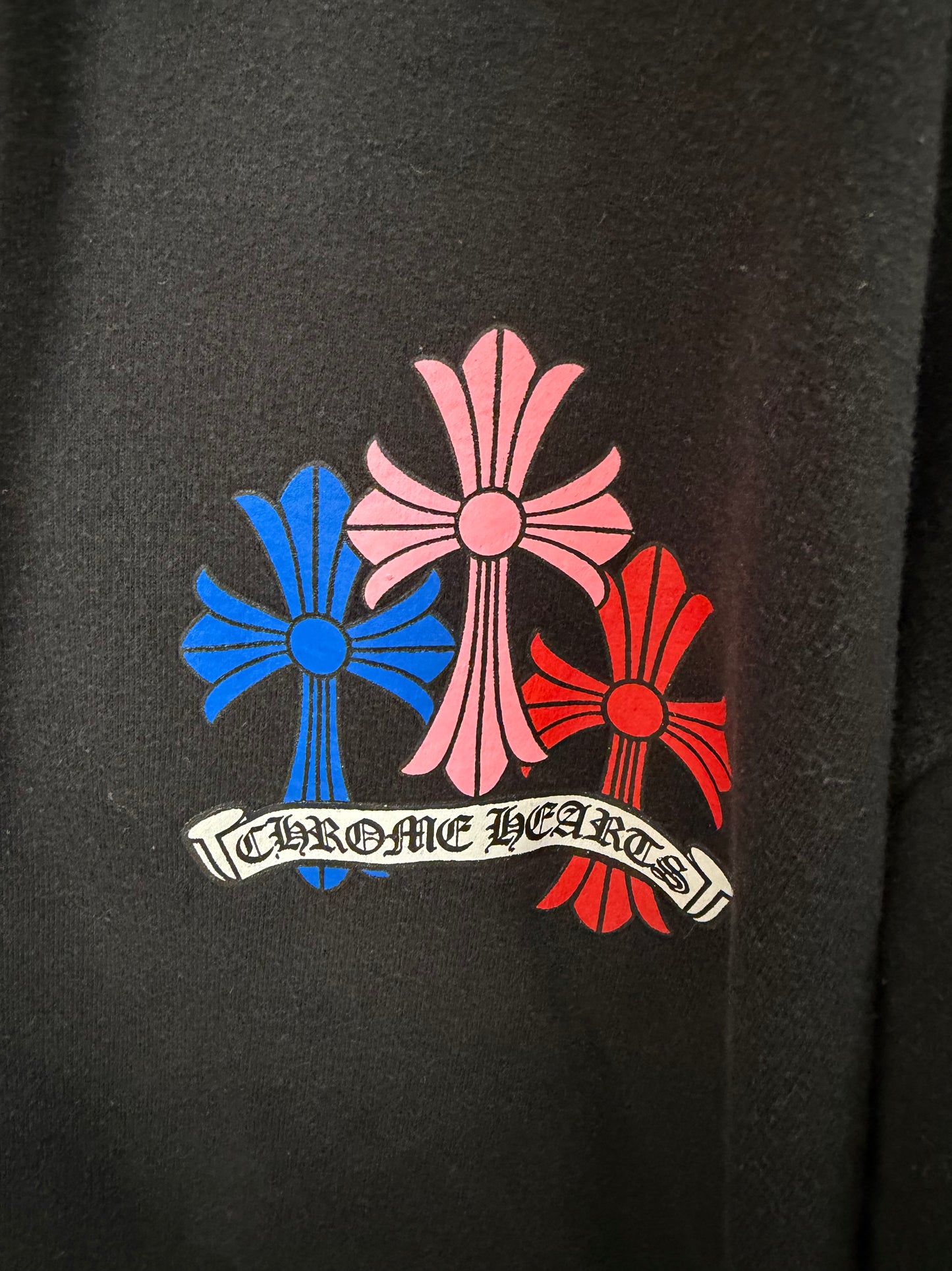 Chrome Hearts multicolor cross print zip up hoodie