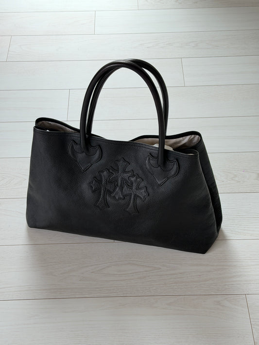 Chrome Hearts Triple Cross Patches Large Tote Handbag