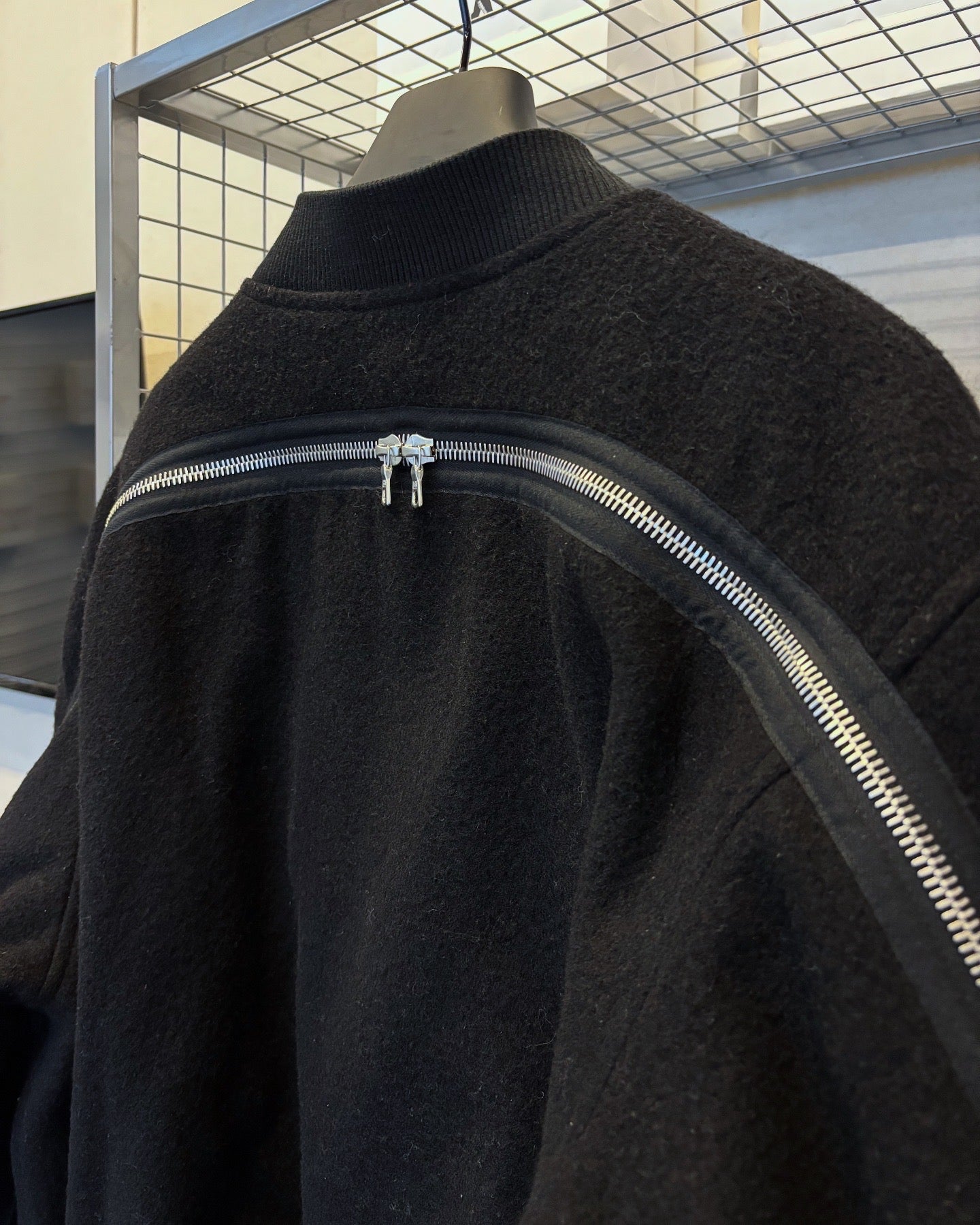 Dries Van Noten AW14 Backzip Wool Bomber Jacket