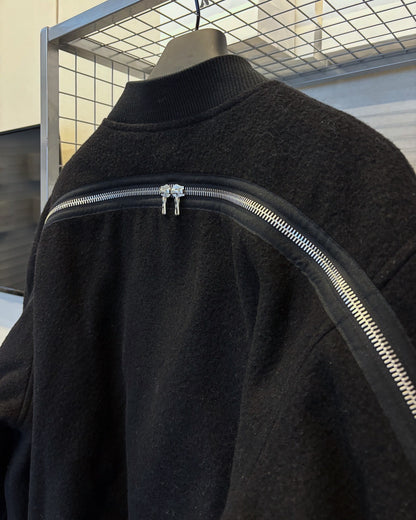 Dries Van Noten AW14 Backzip Wool Bomber Jacket