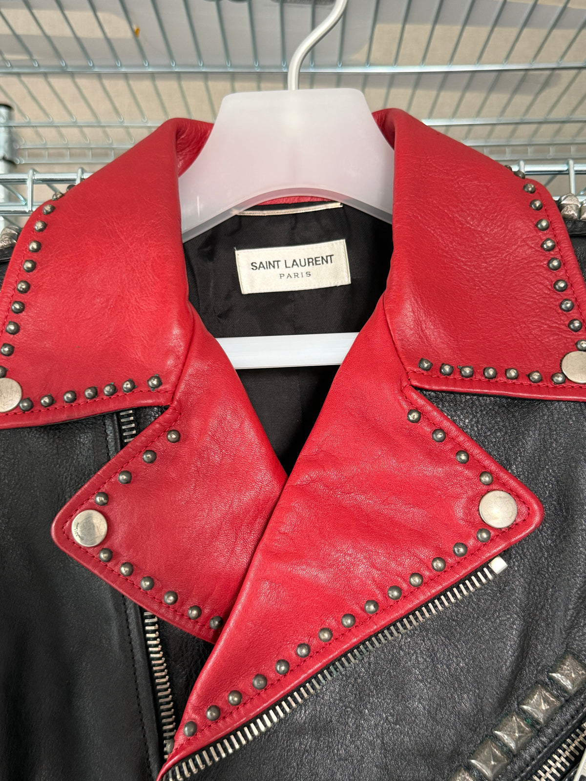 Saint Laurent SS15 Motorcycle Degrade Sunset Leather Jacket