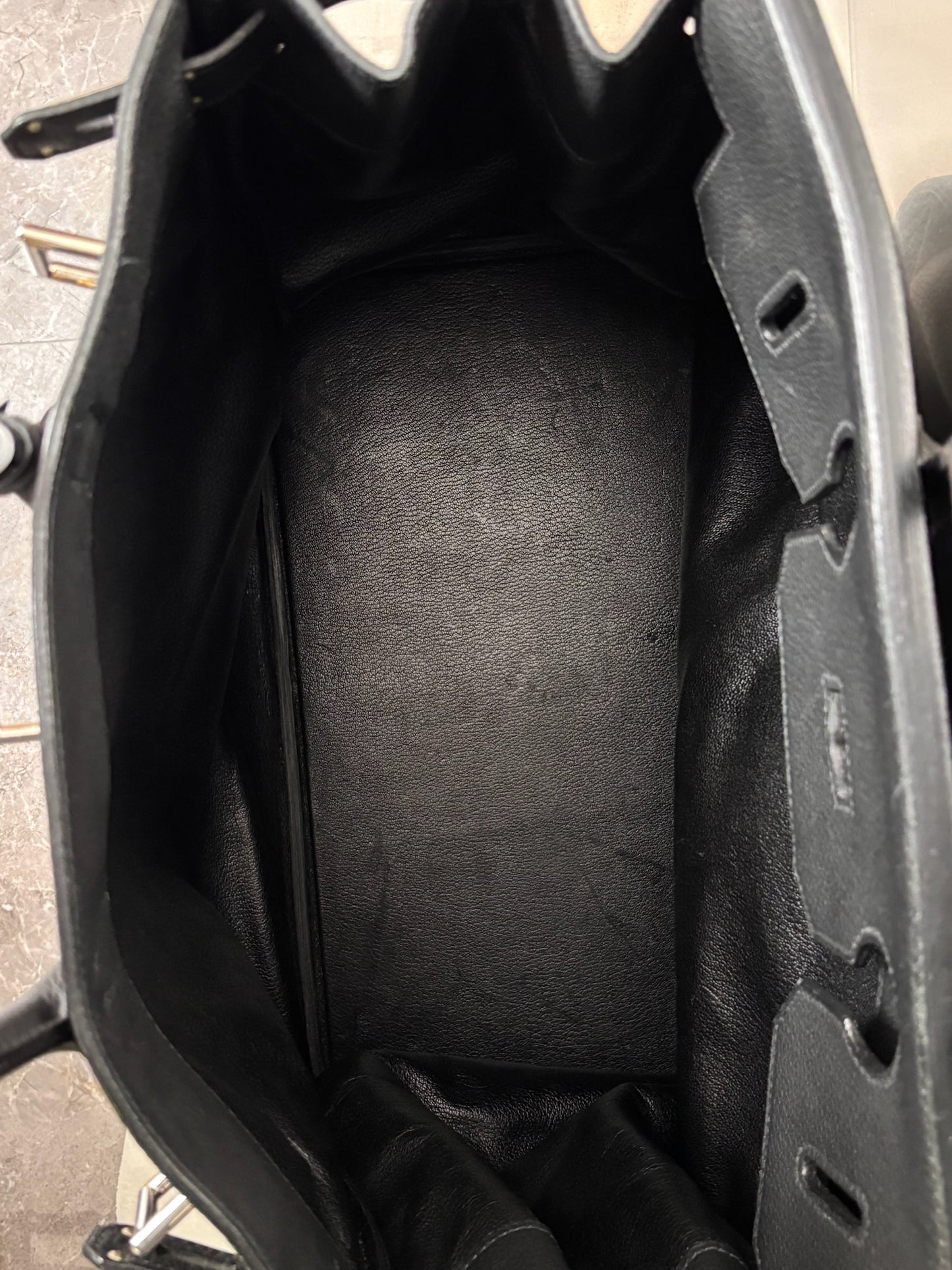 Hermes HAC 40 Noir Togo Leather Palladium SHW