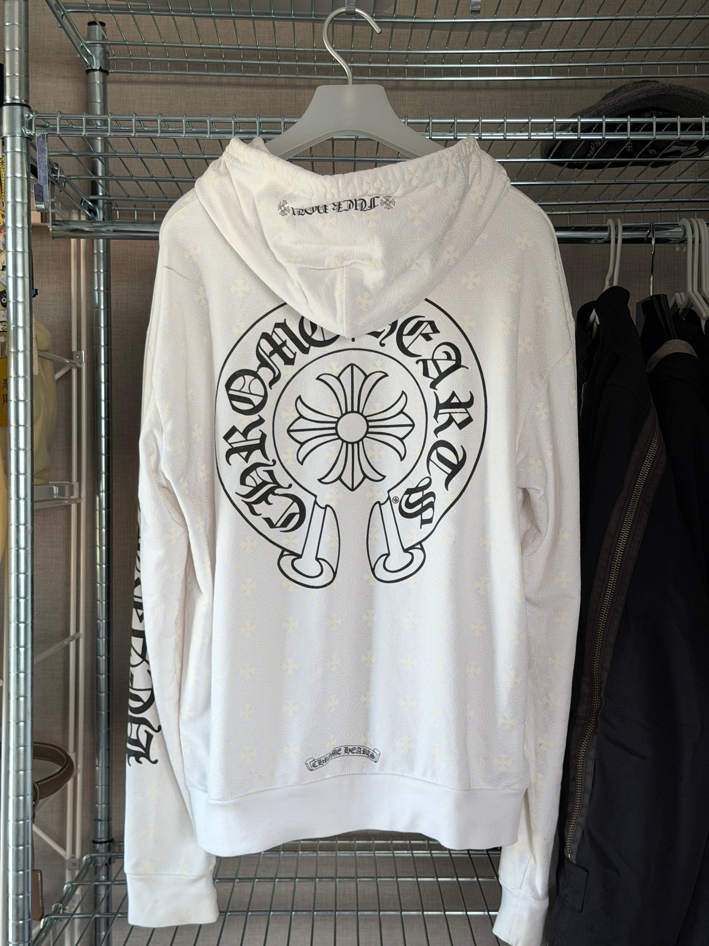 Chrome Hearts Monogram fuck u white hoodie