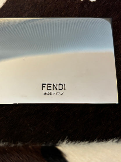 Fendi Pony Hair White/Brown Cow Print Baguette