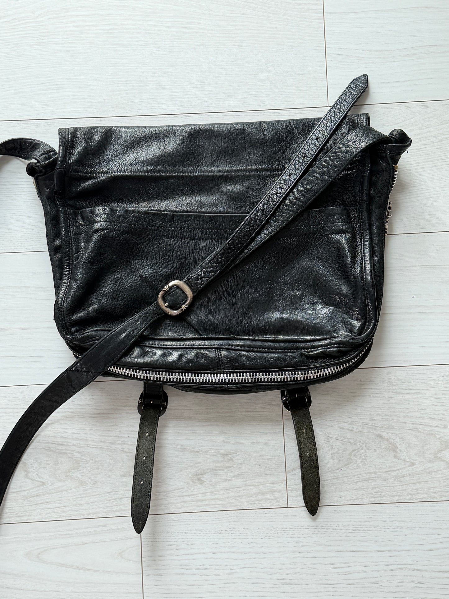 Chrome Hearts cross patches messenger bag