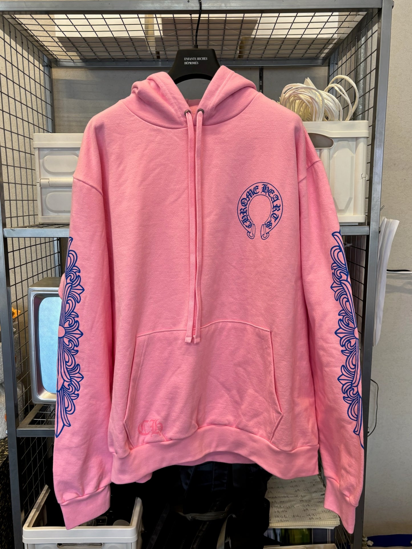 Chrome hearts NYC exclusive pink horseshoe hoodie