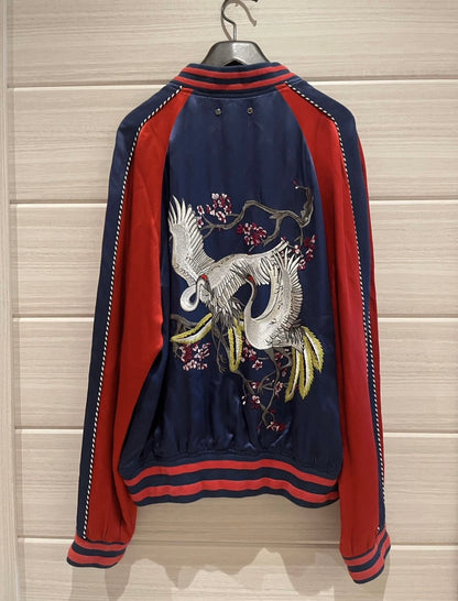 Louis Vuitton SS16 Embroidery Satin Souvenir Jacket