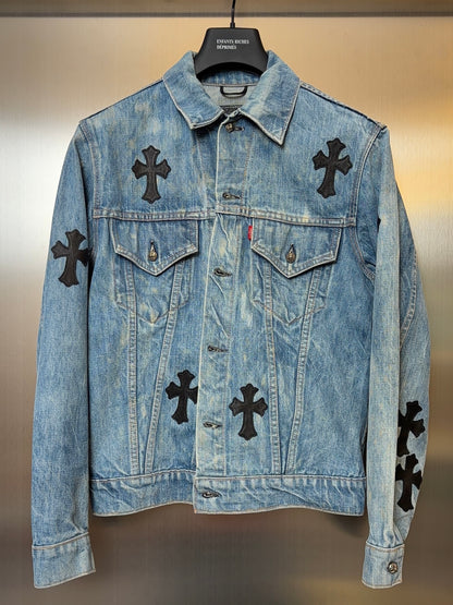 Chrome Hearts Cross Patches light wash Levi’s Denim Jacket