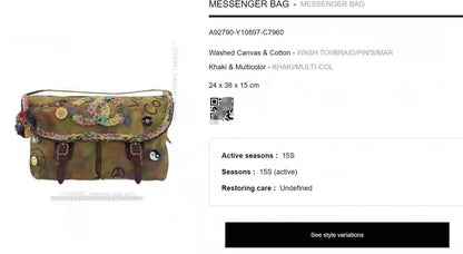 Chanel 15S graffiti on the pavements messenger bag