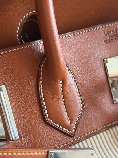 Hermes RARE HAC 45 Crinoline Barenia Leather Travel Bag