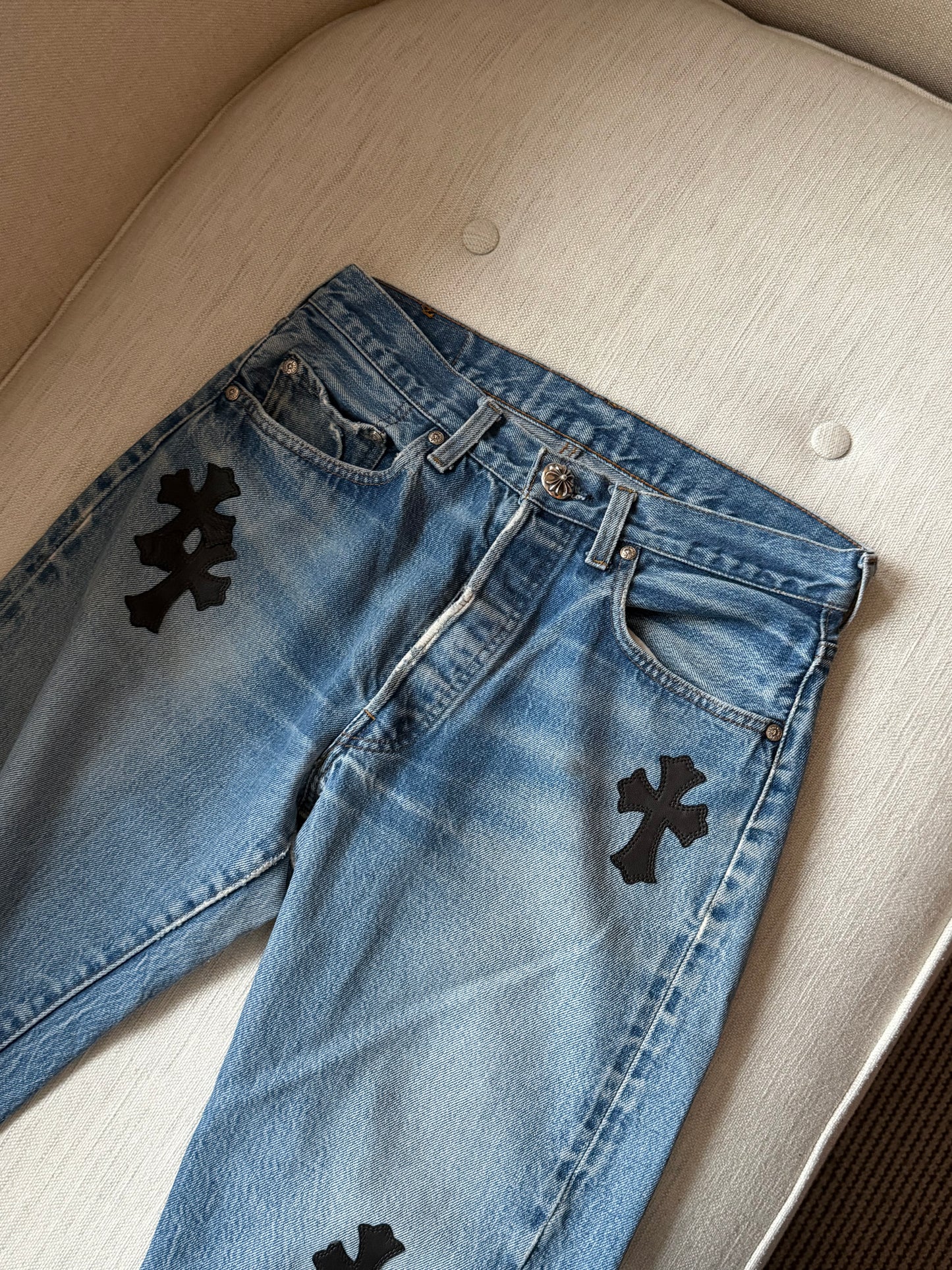 Chrome Hearts Levis 501 cross patches Denim Jeans