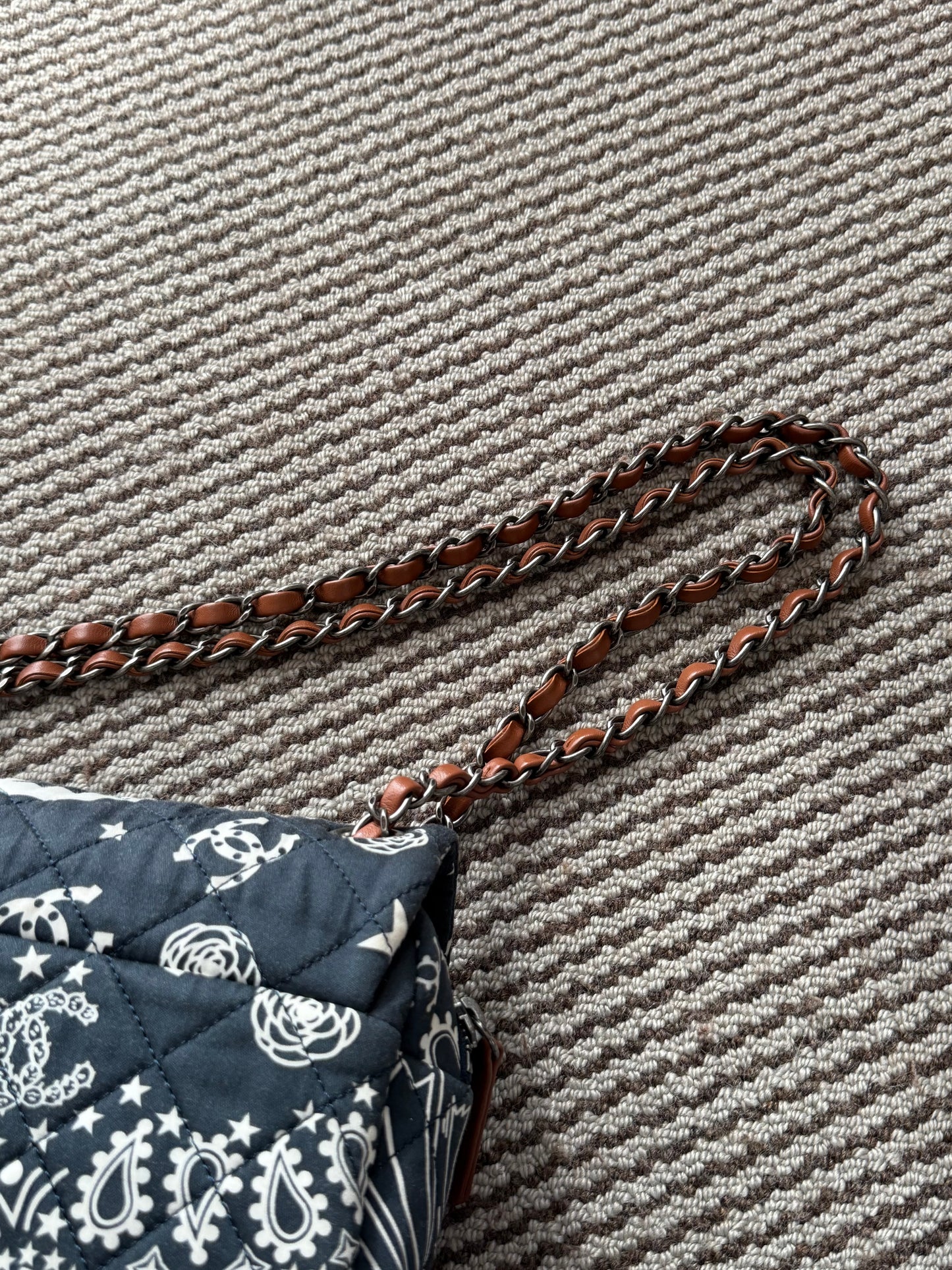 Chanel 2014 Paris Dallas Metiers D’art Bandana Medium Classic Flap