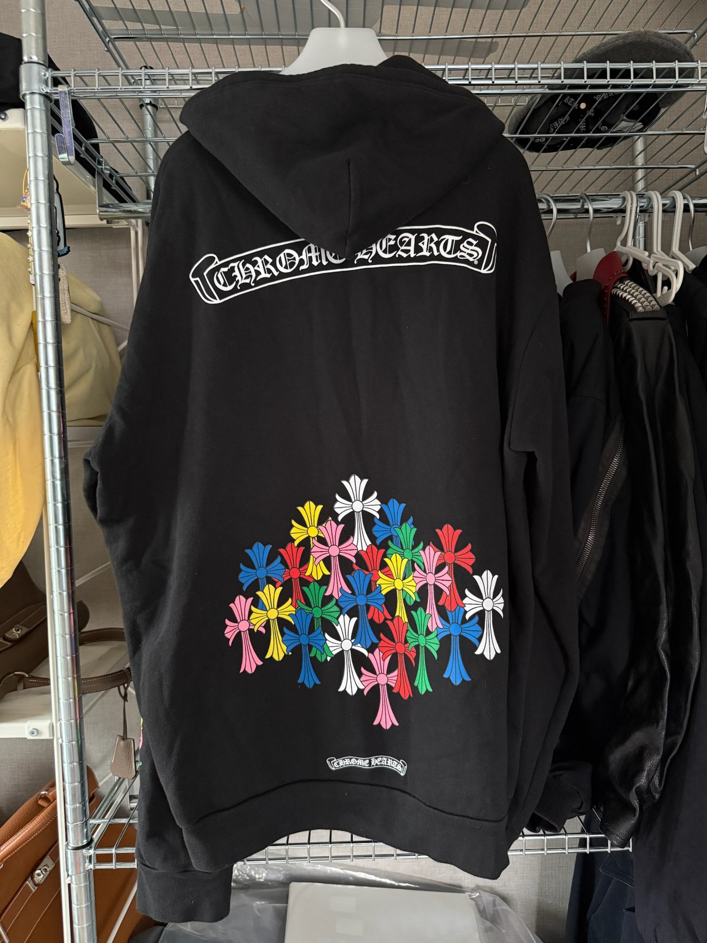 Chrome Hearts color cross patches zip up