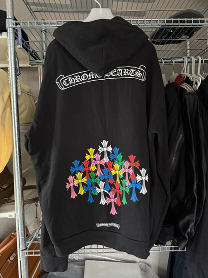 Chrome Hearts color cross patches zip up