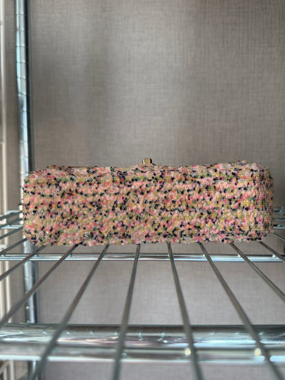 Chanel 25P Pink Multicolor Sequin Mini Sequin Flap Bag
