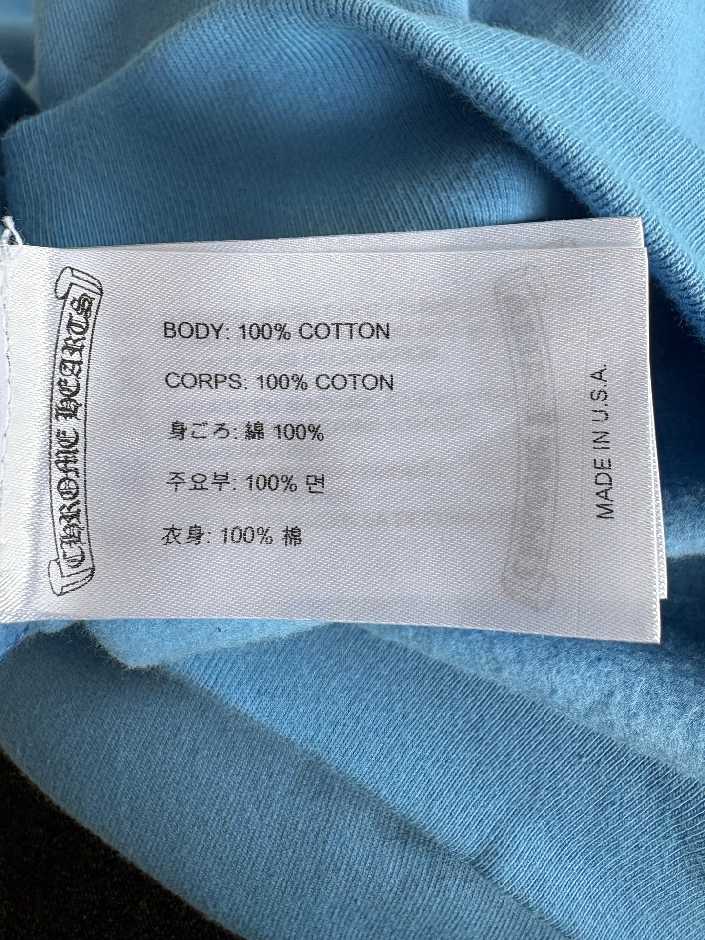Chrome Hearts Drake collaboration “ Girls Love Chrome” babyblue hoodie