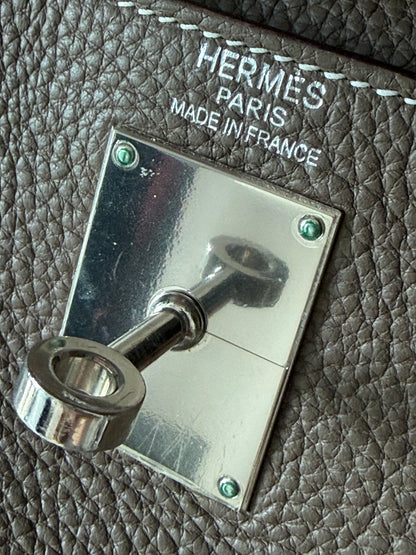 Hermes Kelly Shoulder Etoupe Togo Leather HW