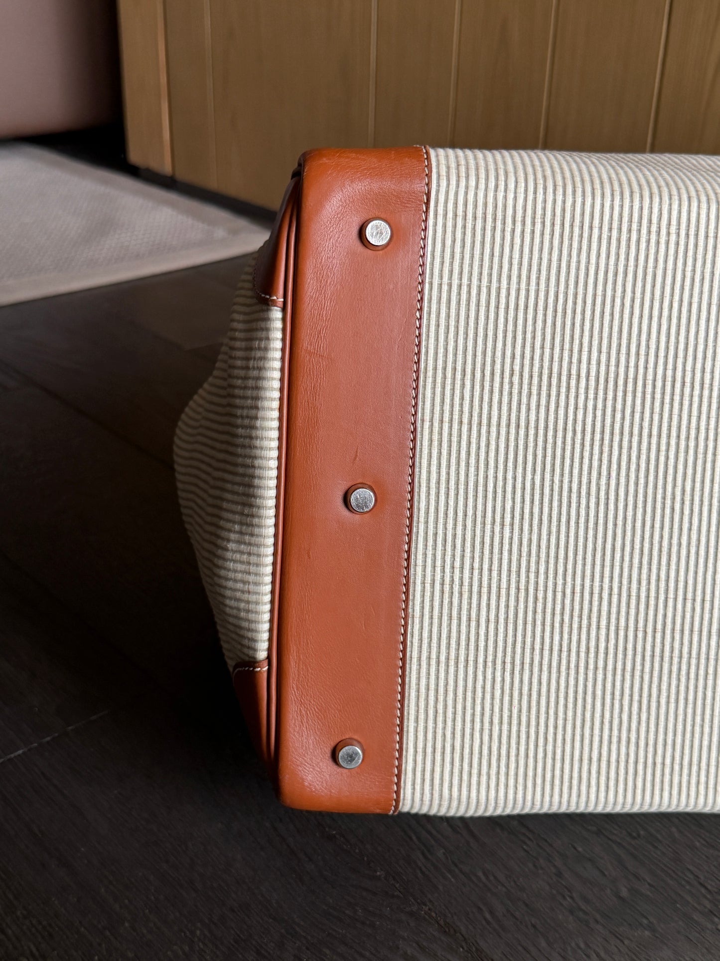 Hermes RARE HAC 45 Crinoline Barenia Leather Travel Bag