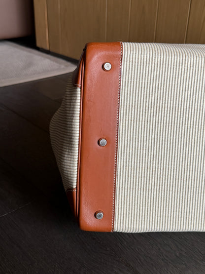 Hermes RARE HAC 45 Crinoline Barenia Leather Travel Bag