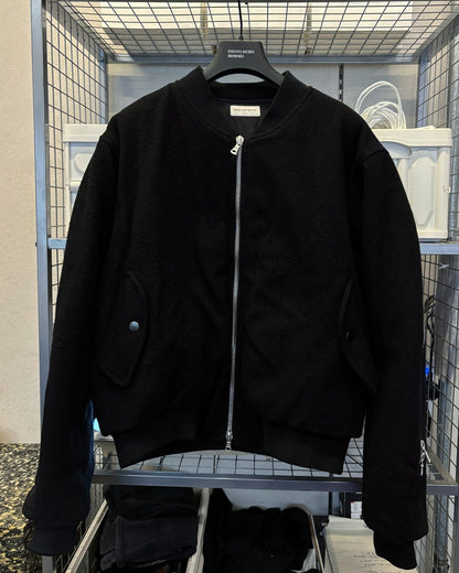 Dries Van Noten AW14 Backzip Wool Bomber Jacket