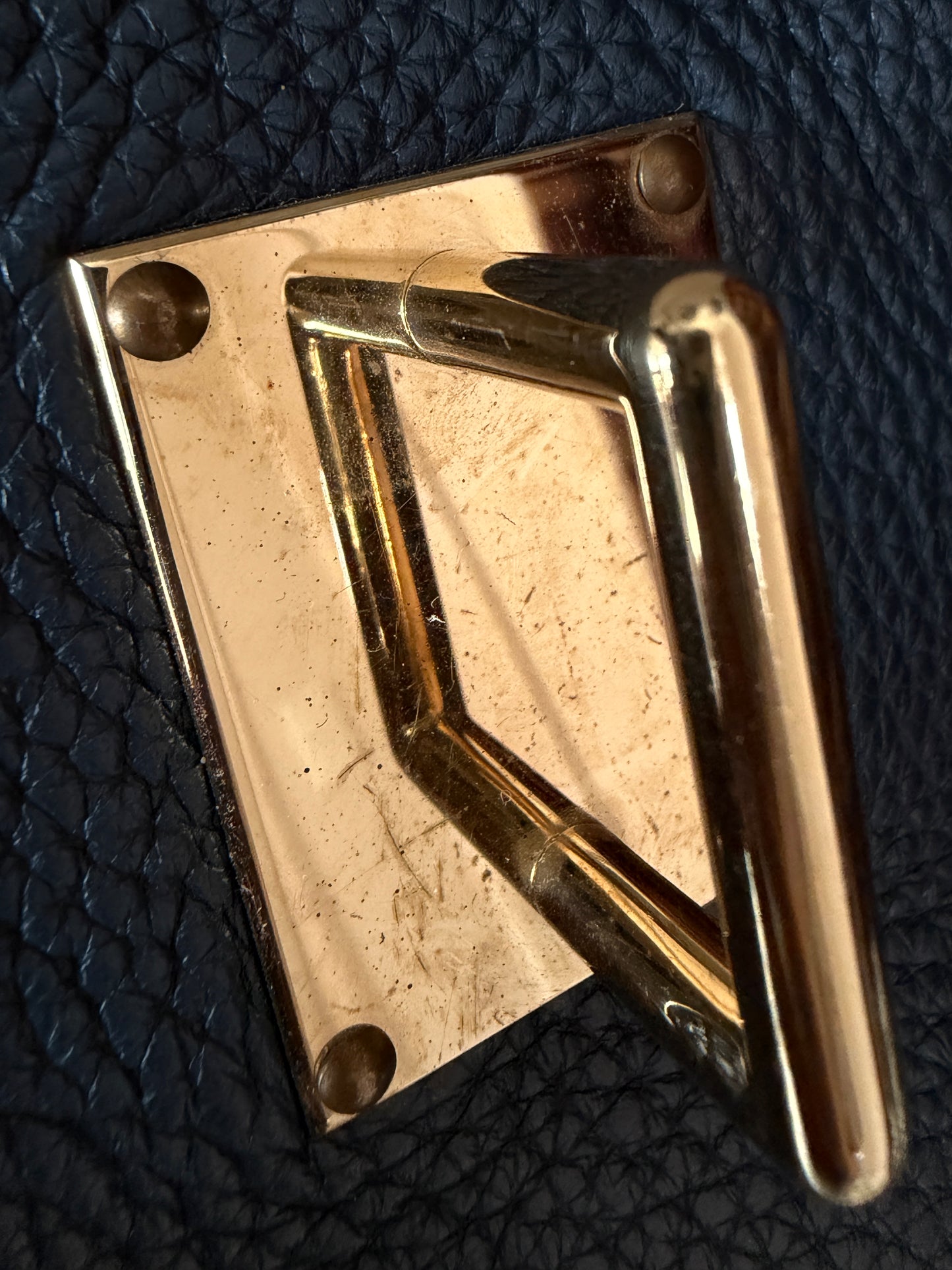 Hermes Bleu Nuit Kelly Voyage 50 Gold Hardware Handbag