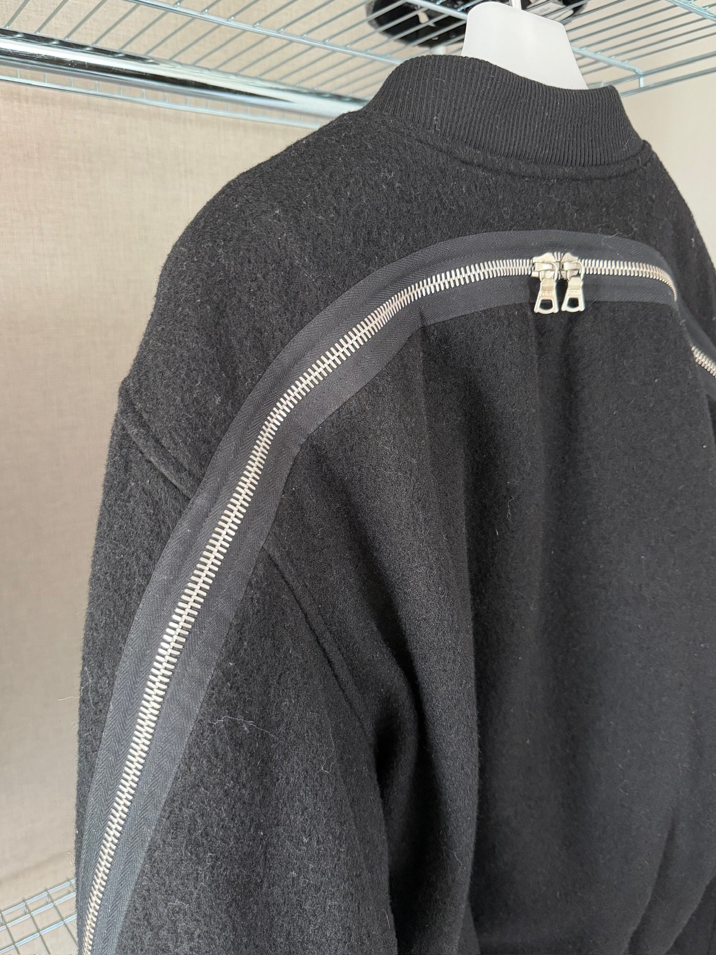Dries Van Noten AW14 Backzip Wool Bomber Jacket