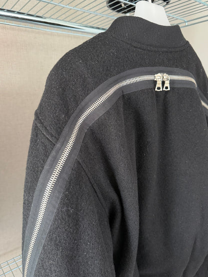 Dries Van Noten AW14 Backzip Wool Bomber Jacket