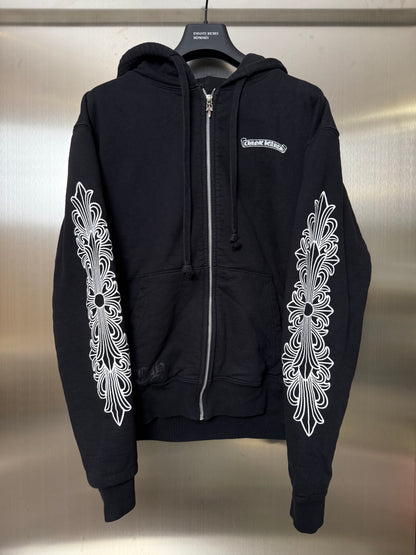 Chrome Hearts Aspen exclusive Floral Cross Thermal Zip Up Hoodie