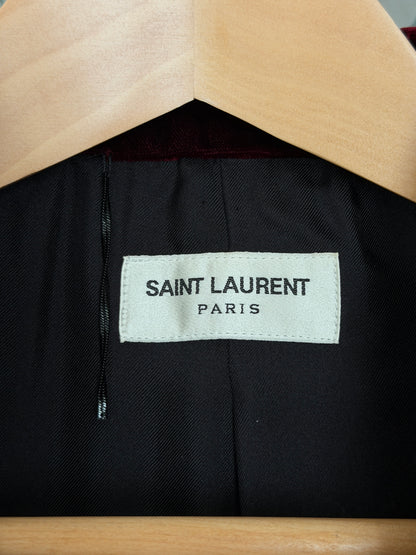 Saint Laurent Paris Heidi Slimane FW16 Red Velvet Blazer