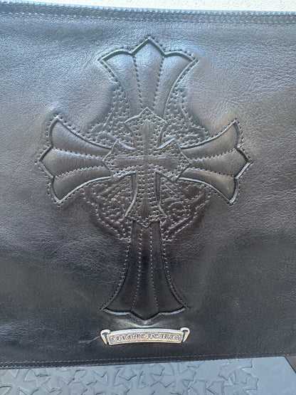 Chrome Hearts Ebony Leather Cross Patches Chair
