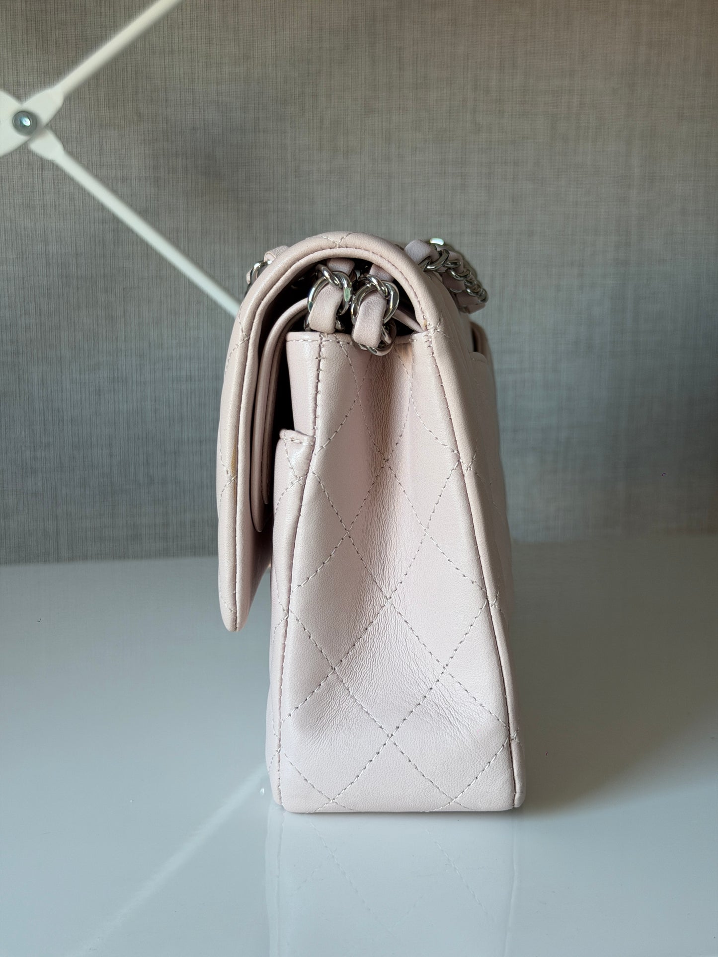 Chanel 2014S Light Pink Lambskin Medium Classic Flap