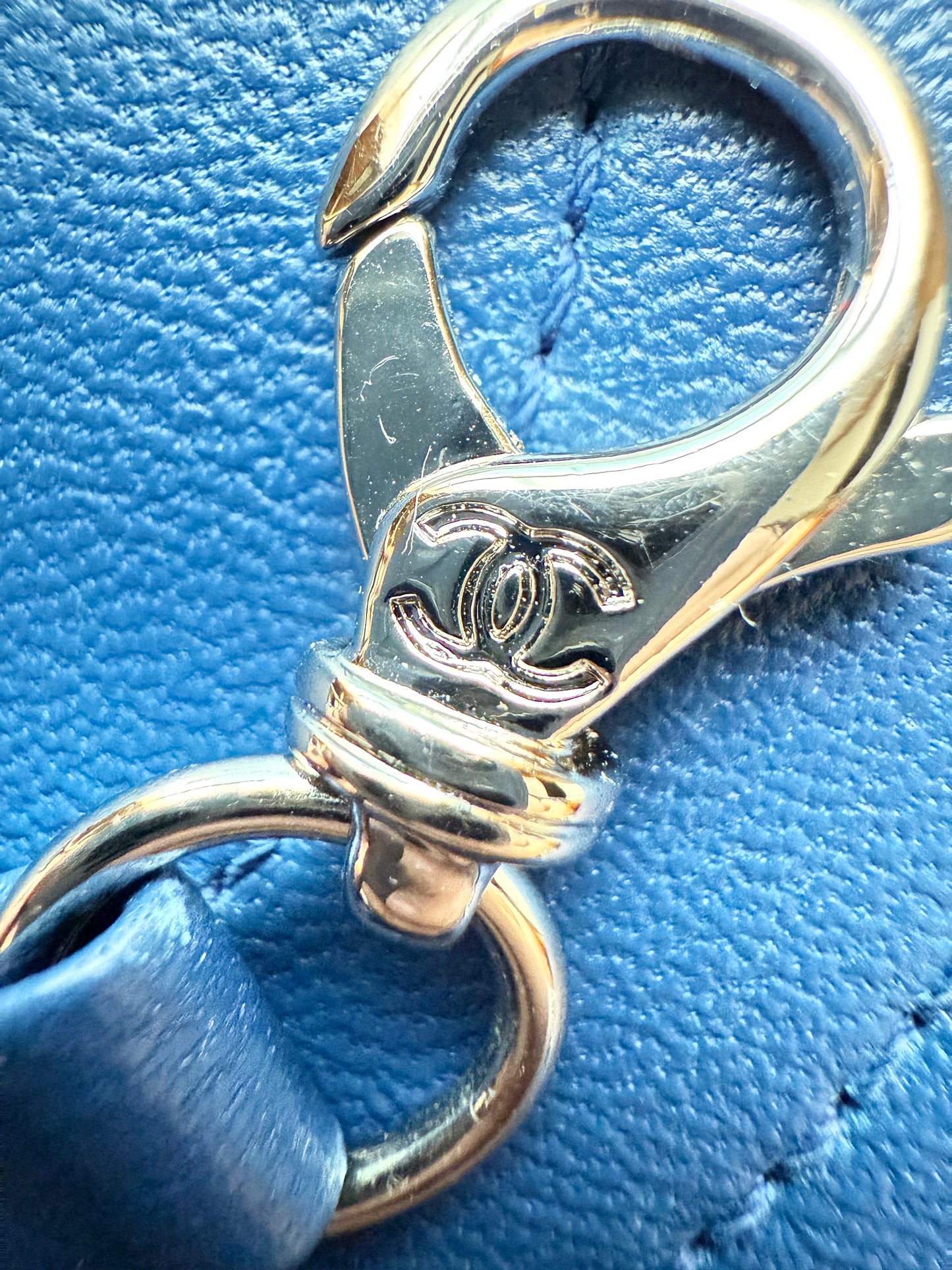 Chanel Blue sequins XL maxi Classic Flap bag