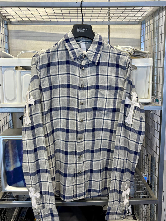 Chrome Hearts Cross Patches Flannel Shirt