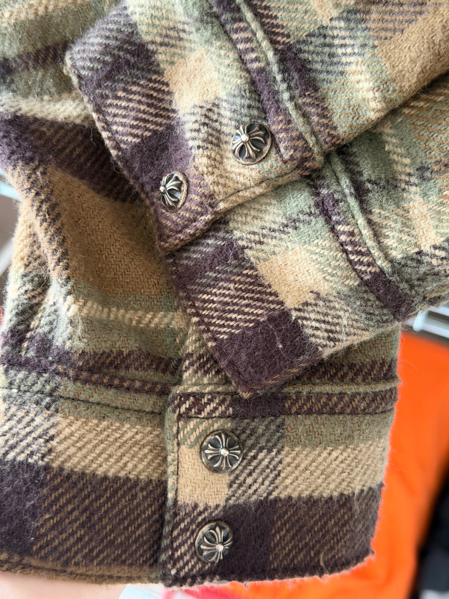 Chrome Hearts Workdog Flannel Button Ups Shirt