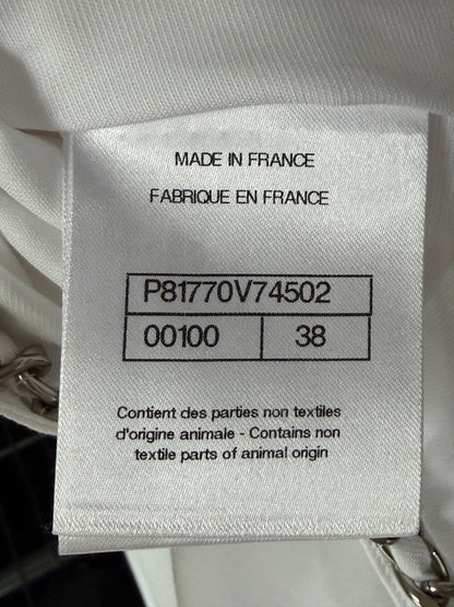 Chanel 26SS Charvet White Tuxedo Long Sleeves Shirt