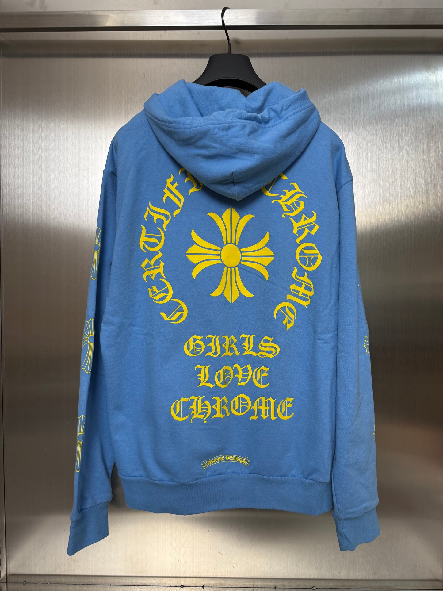 Chrome Hearts Drake collaboration “ Girls Love Chrome” babyblue hoodie