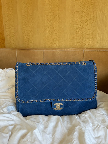 Chanel 2019 Blue Pharrell XXL Flight Flap Bag