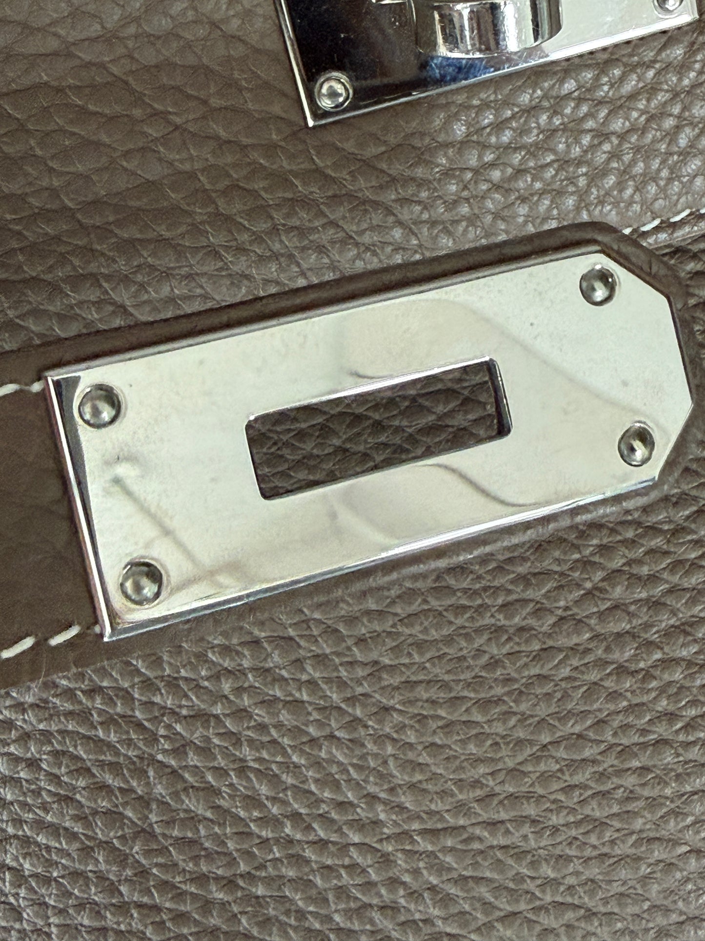 Hermes Kelly Shoulder Etoupe Togo Leather HW