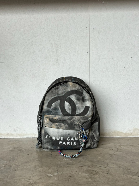 Chanel 2014 Canvas Graffiti Art School Backpack